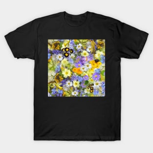 Multi Colorful Flowers T-Shirt